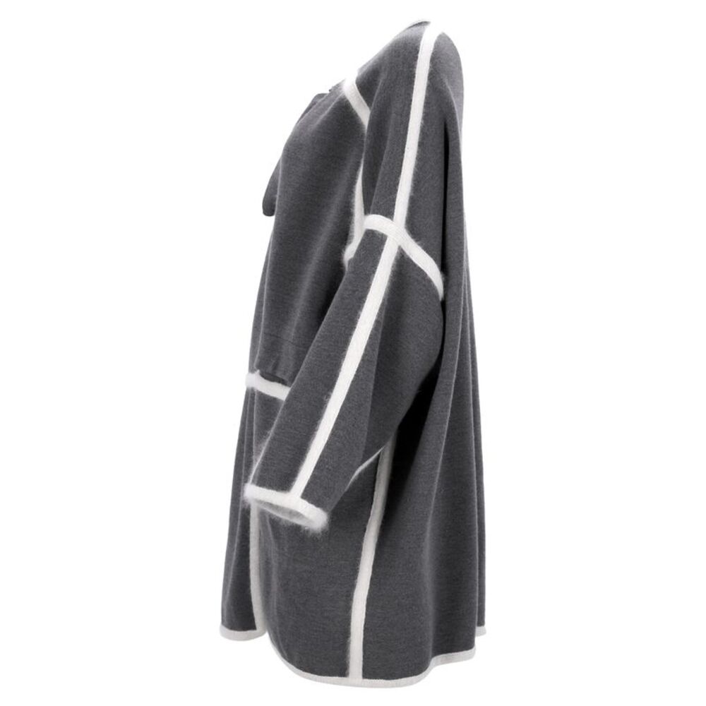 Chlo Angora Blanket Coat In Gray Wool - image 8
